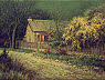 realistic oil painting of old house in Fredricksburg, Texas by William Hagerman
